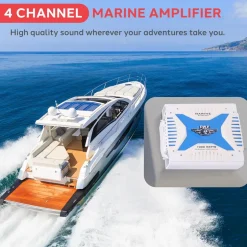 Marine Amplifier 1000W Waterproof 4-Channel MOSFET Power Supply<Pyle Online