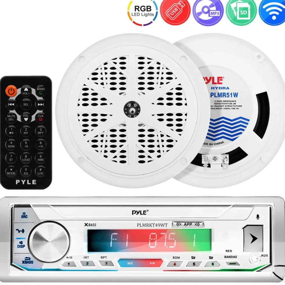Marine Bluetooth Cd/Mp3 Radio Receiver &<Pyle Online