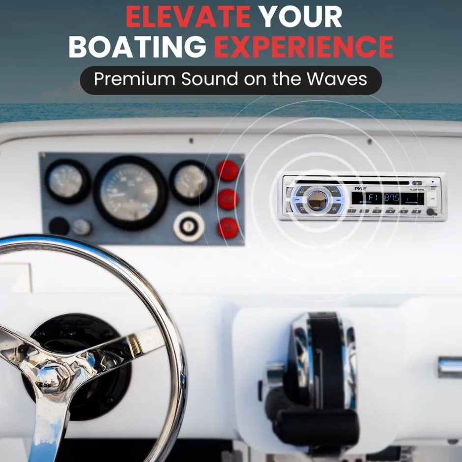 Marine Bluetooth Cd/Mp3 Radio Receiver<Pyle New