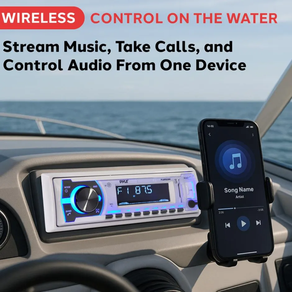Marine Bluetooth Mp3 Radio Receiver<Pyle Outlet