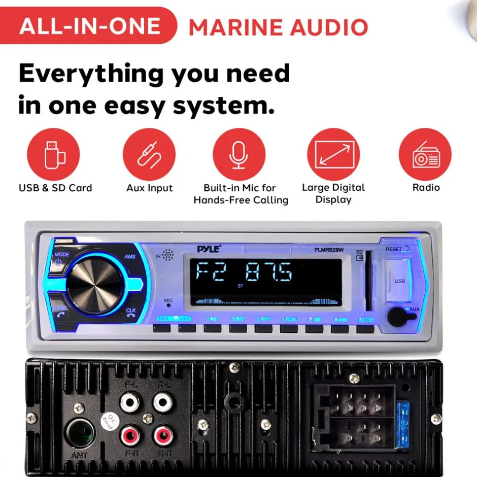 Marine Bluetooth Mp3 Radio Receiver<Pyle Outlet