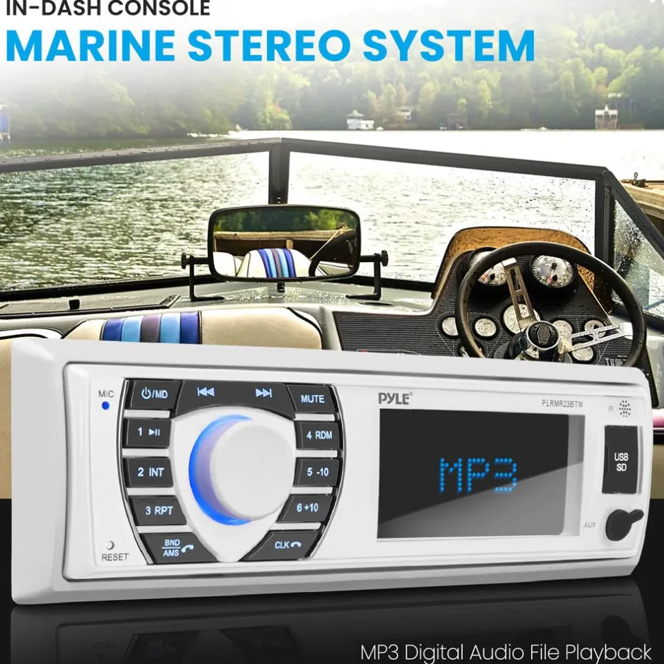 Marine Bluetooth Mp3 Radio Receiver<Pyle Clearance