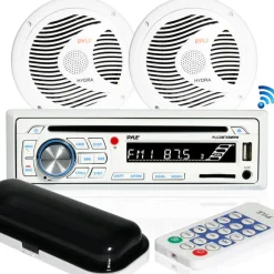 Marine Bluetooth Mp3 Stereo Speaker Kit<Pyle Hot