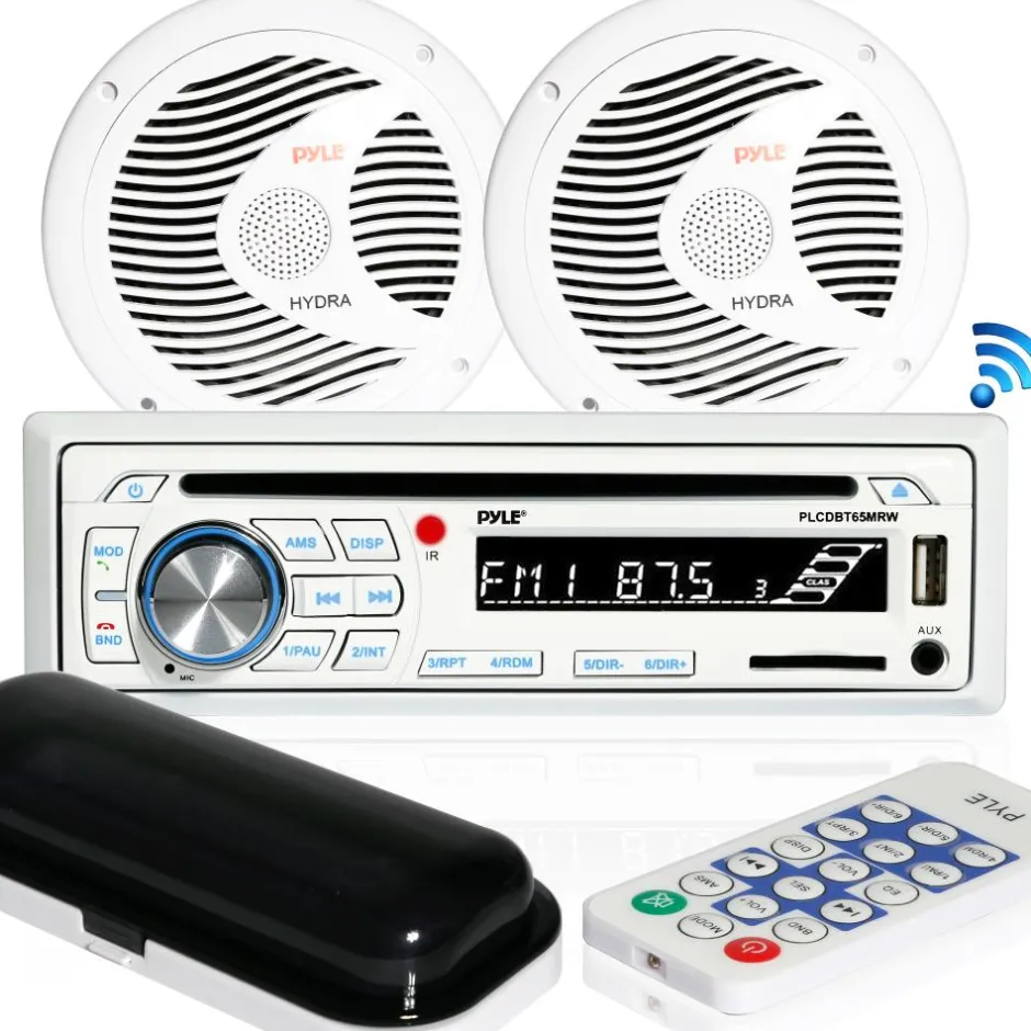 Marine Bluetooth Mp3 Stereo Speaker Kit<Pyle Hot