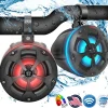 Marine Bluetooth Speakers 800W Waterproof RGB Lights for ATV/UTV<Pyle Best