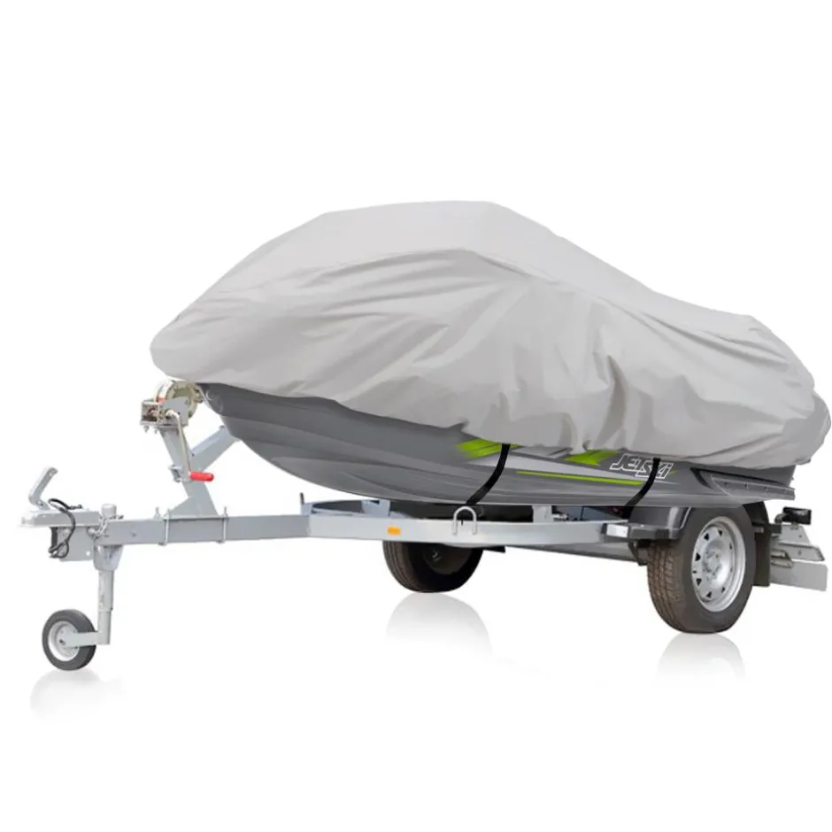 Marine Jetski Cover Waterproof 300D Polyester Gray 102" Max<Pyle Clearance