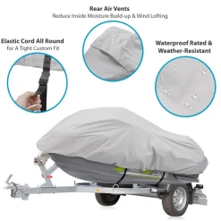 Marine Jetski Cover Waterproof 300D Polyester Gray 102