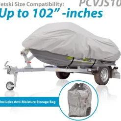 Marine Jetski Cover Waterproof 300D Polyester Gray 102