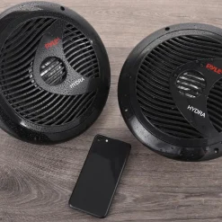 Marine Speakers 180W Waterproof Dual Cone Polyprone White<Pyle Online