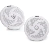 Marine Speakers 240W Waterproof 6.5" Low-Profile Slim White<Pyle Online