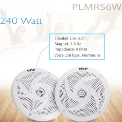 Marine Speakers 240W Waterproof 6.5