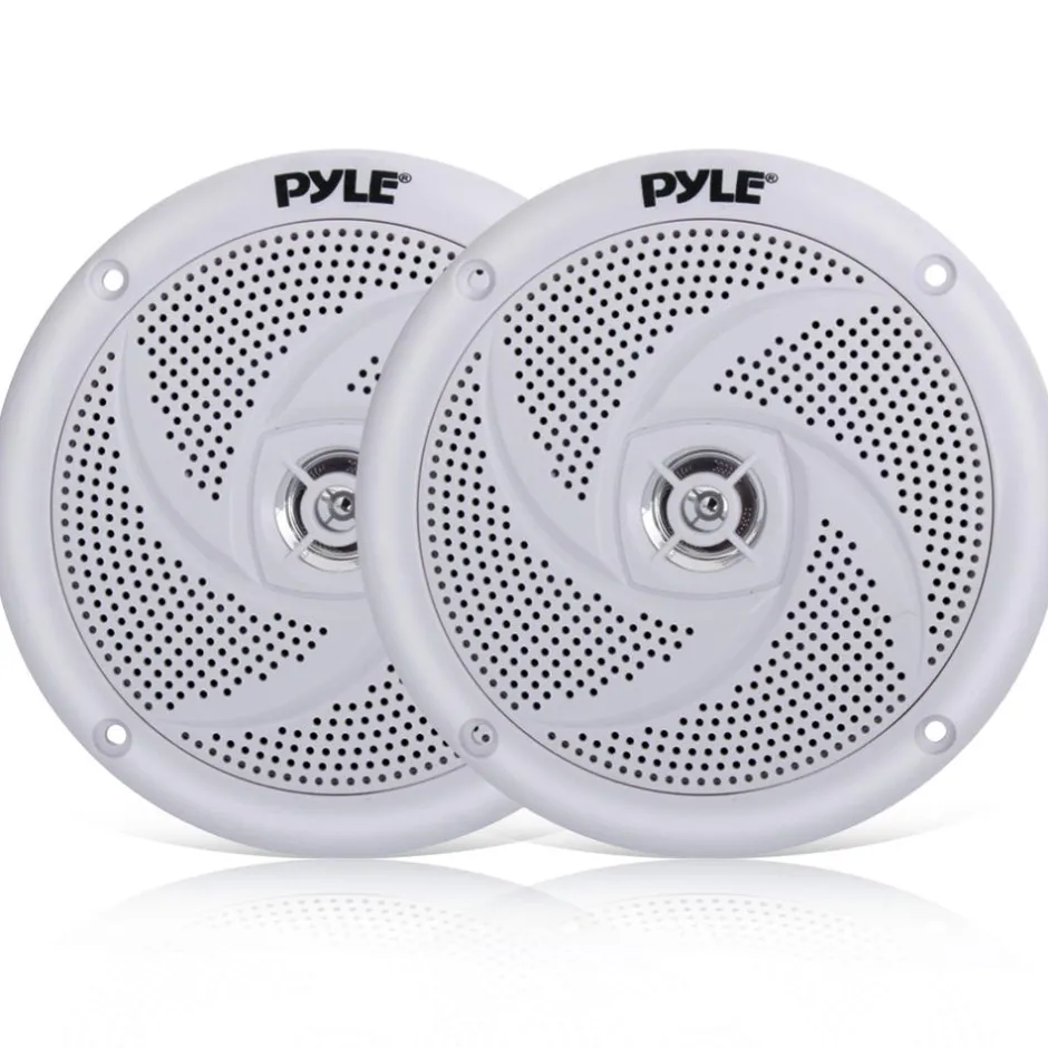 Marine Speakers 180W Waterproof 5.25" Low-Profile White<Pyle
