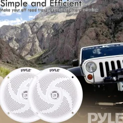 Marine Speakers 100W Waterproof Slim Design 4