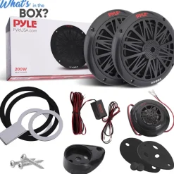 Marine Speakers 200W Weatherproof 6.5