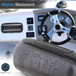 Marine Stereo Cover, Water Resistant Shield, Smoke Window, Flip-Up Door<Pyle
