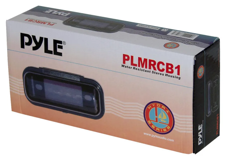 Marine Stereo Cover, Water Resistant Shield, Smoke Window, Flip-Up Door<Pyle