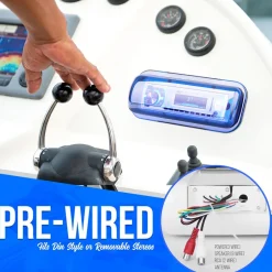 Marine Stereo Cover Water Resistant Neoprene Gasket White<Pyle Outlet