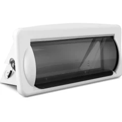 Marine Stereo Cover, Water Resistant, Smoke Window, White Base<Pyle New