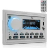 Marine Stereo Receiver Kit, Bluetooth, Double DIN, LCD Display, White<Pyle Discount