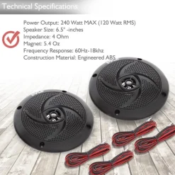 Marine Waterproof Speakers 6.5