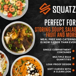 Microwavable Food Container 32oz Leakproof BPA-Free Polypropylene<SQUATZ Hot