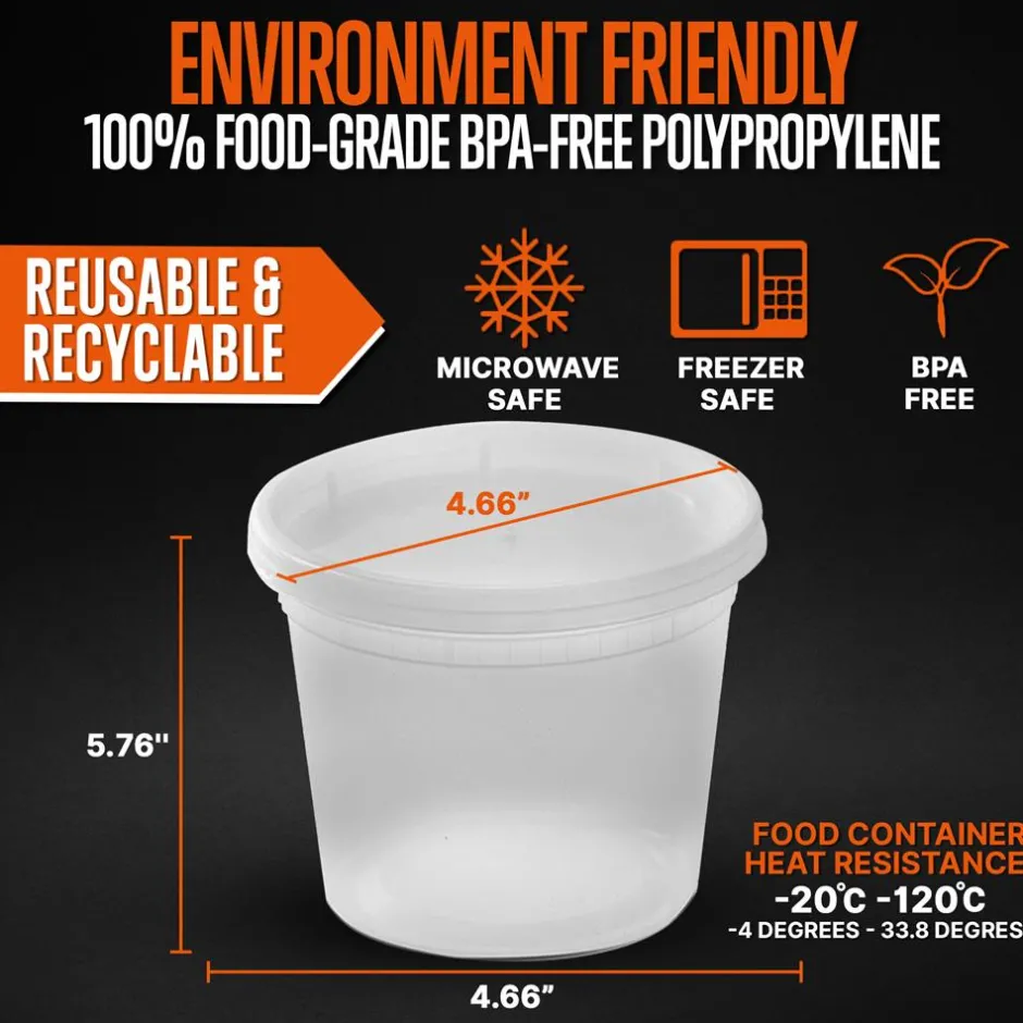 Microwavable Food Container 32oz Leakproof BPA-Free Polypropylene<SQUATZ Hot