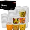Microwavable Food Containers 32oz Leakproof BPA-Free Clear 50-Pack<SQUATZ Hot