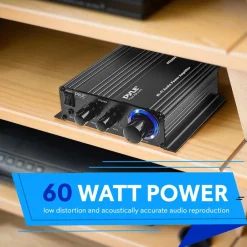 Mini Audio Amplifier 60W HiFi Stereo Class-T Circuit 2-8Œ© Speakers<Pyle Best