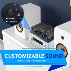 Mini Audio Amplifier 60W HiFi Stereo Class-T Circuit 2-8Œ© Speakers<Pyle Best