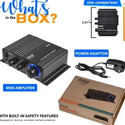 Mini Audio Amplifier 60W HiFi Stereo Class-T Circuit 2-8Œ© Speakers<Pyle Best