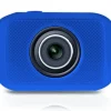 Mini HD Sports Camera 720p Touchscreen Waterproof Case Blue<Pyle Outlet