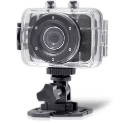 Mini HD Sports Camera 720p Touchscreen Waterproof Case<Pyle Outlet