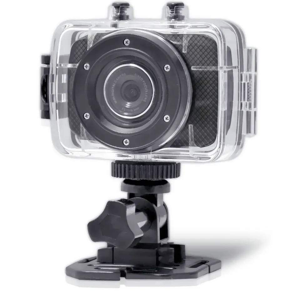 Mini HD Sports Camera 720p Touchscreen Waterproof Case<Pyle Outlet