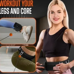 Mini Home Gym: Full Body Workouts, 150lb Resistance, LED Display, Orange<SQUATZ Hot
