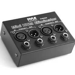 Mini Hum Eliminator Box - Removes Noise - 2-Channel XLR/TRS Inputs<Pyle Clearance