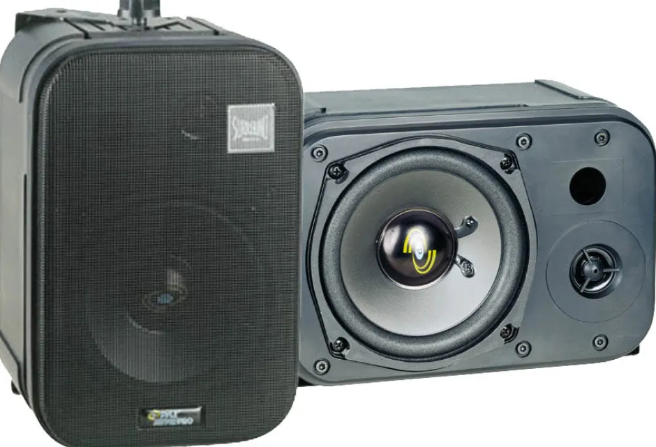 Mini-Monitor Speakers, Deep Bass, 5" Woofer, 200W, Vented Design<Pyle Online