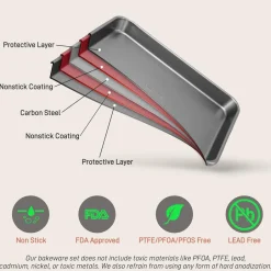 Nonstick Cookie Sheet Baking Pan<NutriChef New