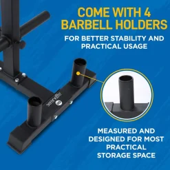 Olympic Weight Rack 800lb Capacity Steel Scratch-Resistant Frame<SereneLife