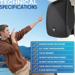 On Wall/Patio Commercial Speaker<Pyle Discount