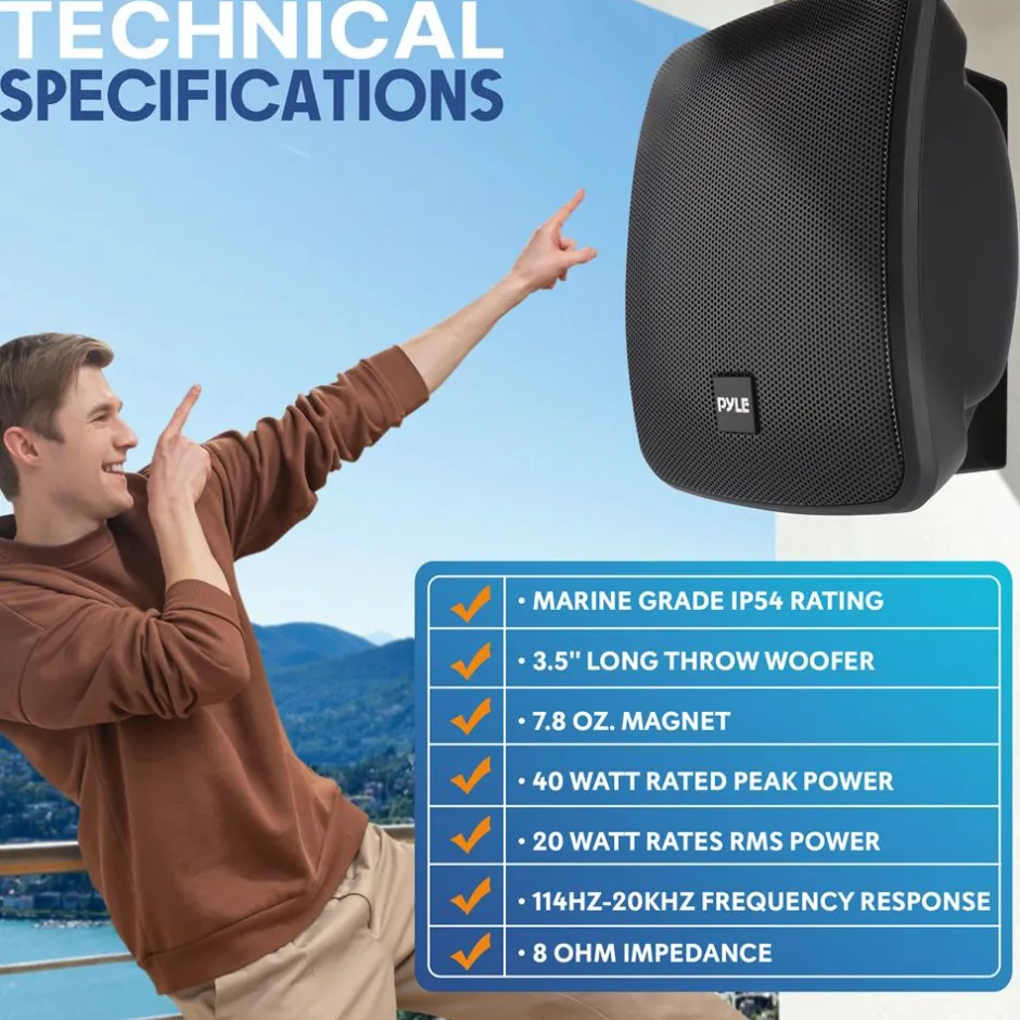 On Wall/Patio Commercial Speaker<Pyle Discount
