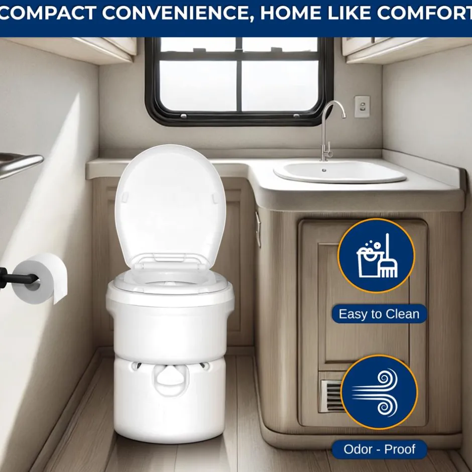 Outdoor Portable Toilet<SereneLife Sale
