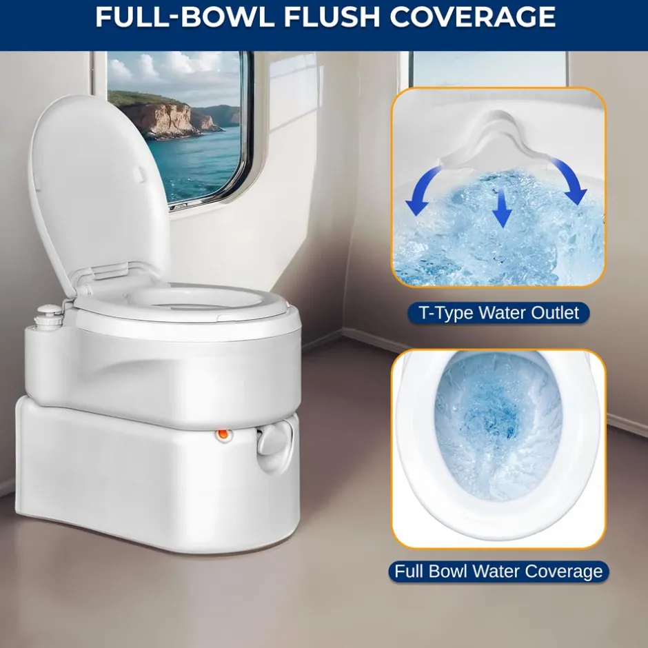 Outdoor Portable Toilet<SereneLife Sale