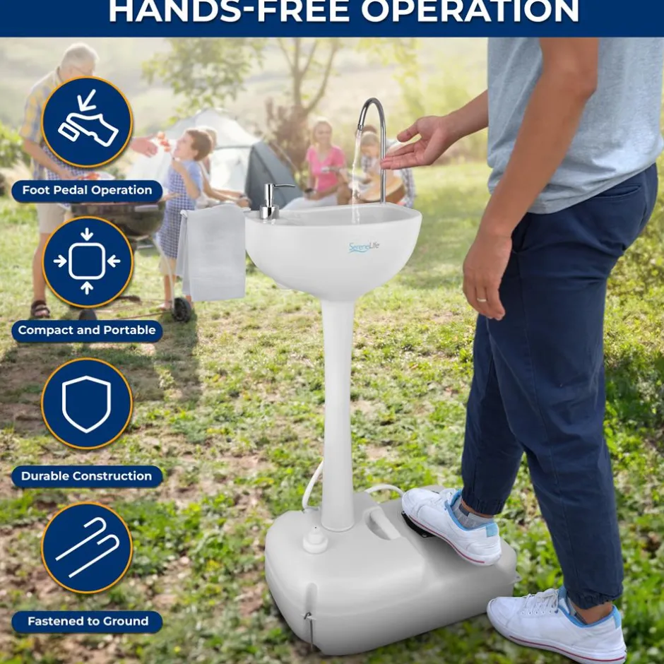 Outdoor Portable Water Faucet Station<SereneLife Clearance