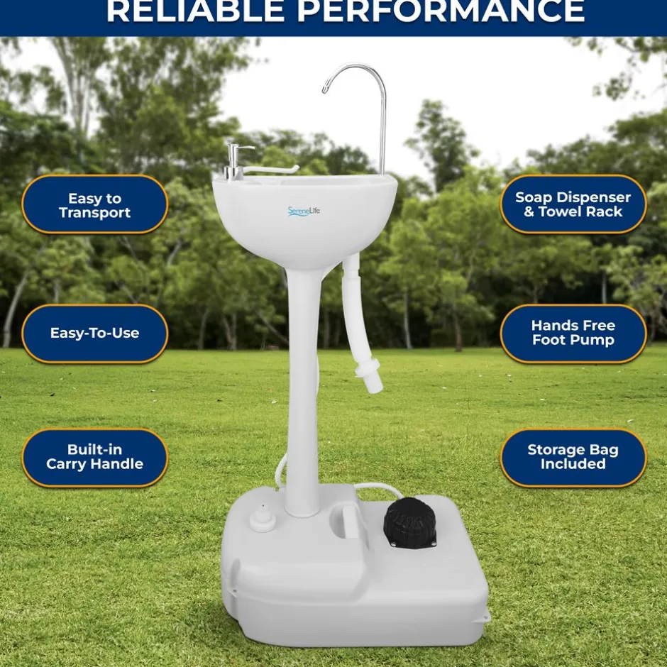 Outdoor Portable Water Faucet Station<SereneLife Clearance