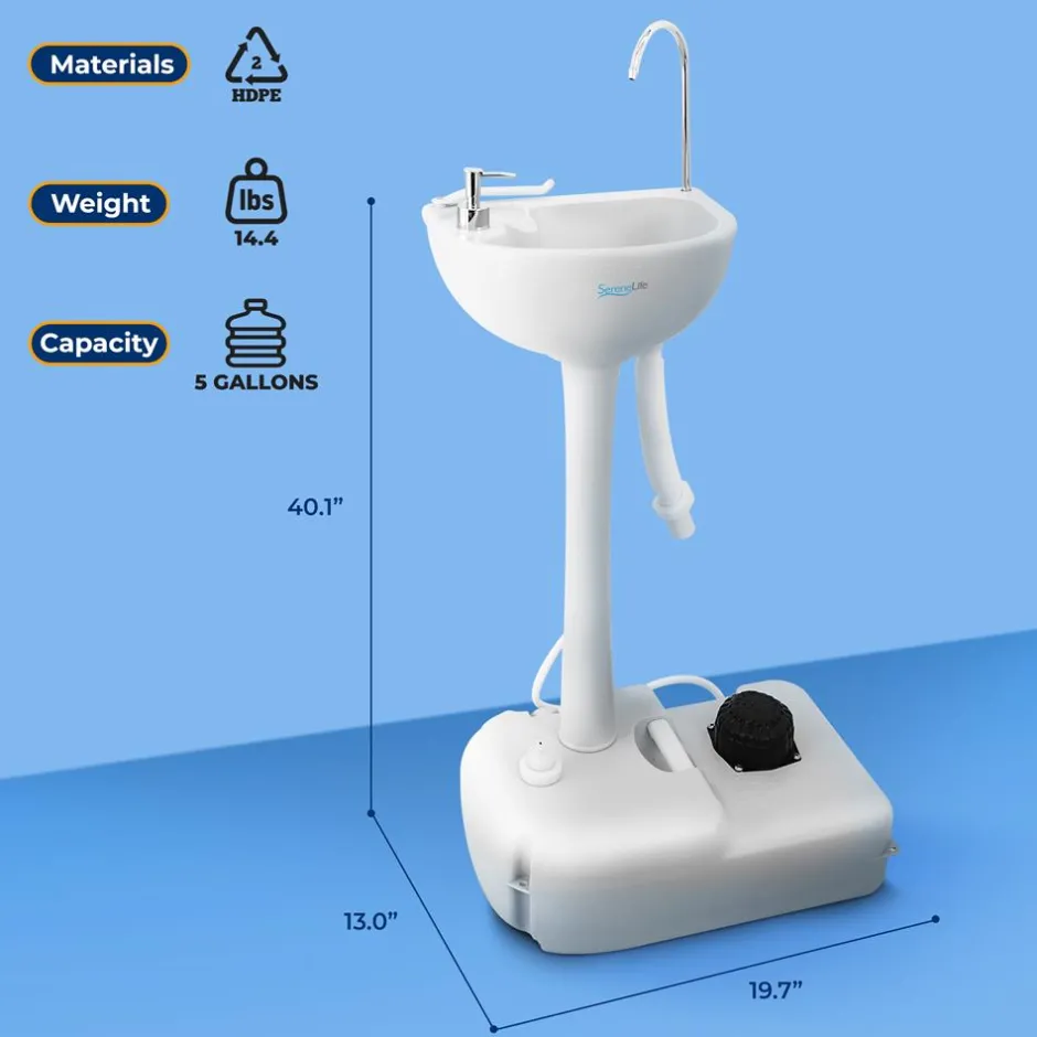 Outdoor Portable Water Faucet Station<SereneLife Clearance