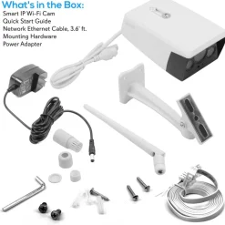 Outdoor Security Camera Night Vision 2MP HD Waterproof WiFi Alexa Compatible<SereneLife Clearance