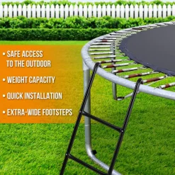 Outdoor Trampoline Ladder Safe Access Galvanized Steel 264 lbs Capacity<SereneLife