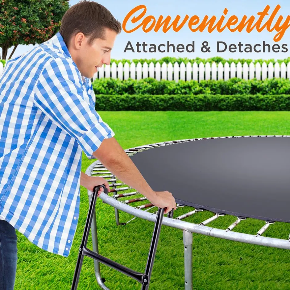Outdoor Trampoline Ladder Safe Access Galvanized Steel 264 lbs Capacity<SereneLife