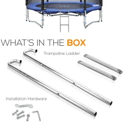 Outdoor Trampoline Safety Ladder, Weather Resistant Steel, 2-Step<SereneLife Hot