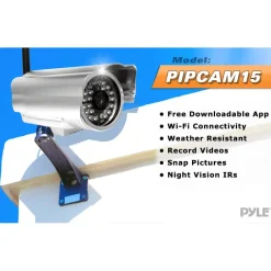 Outdoor Wireless Security Camera, Remote Access, Weatherproof Aluminum<Pyle Sale